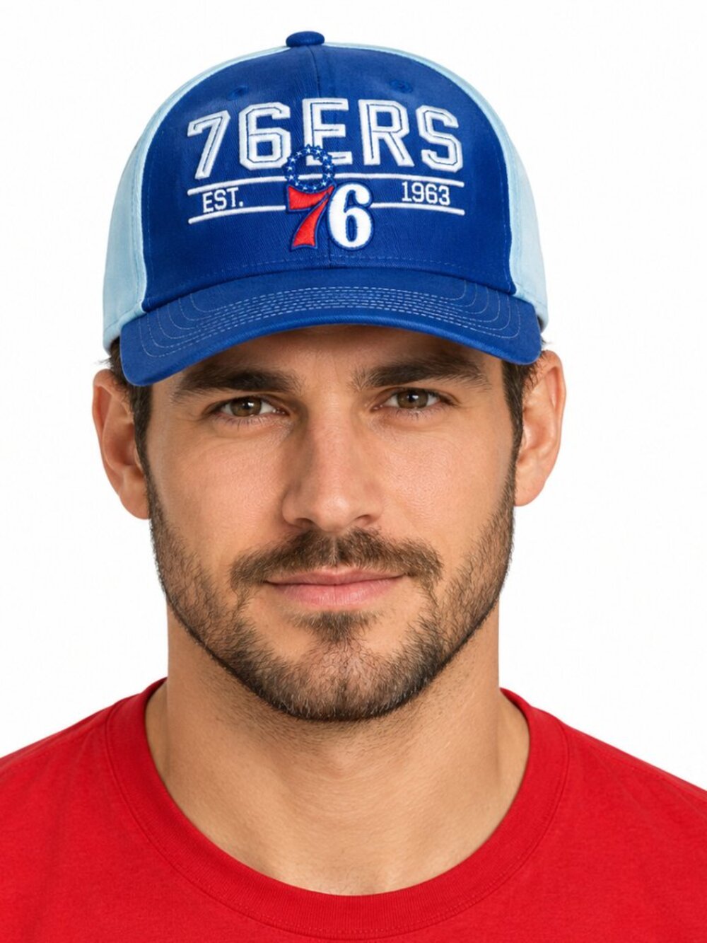 Philadelphia 76ers Hat Snapback Fan Favorite Bone Mass Higgins NBA New